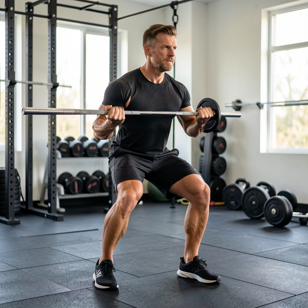 Man 35+ performing functional training to build stamina and strength